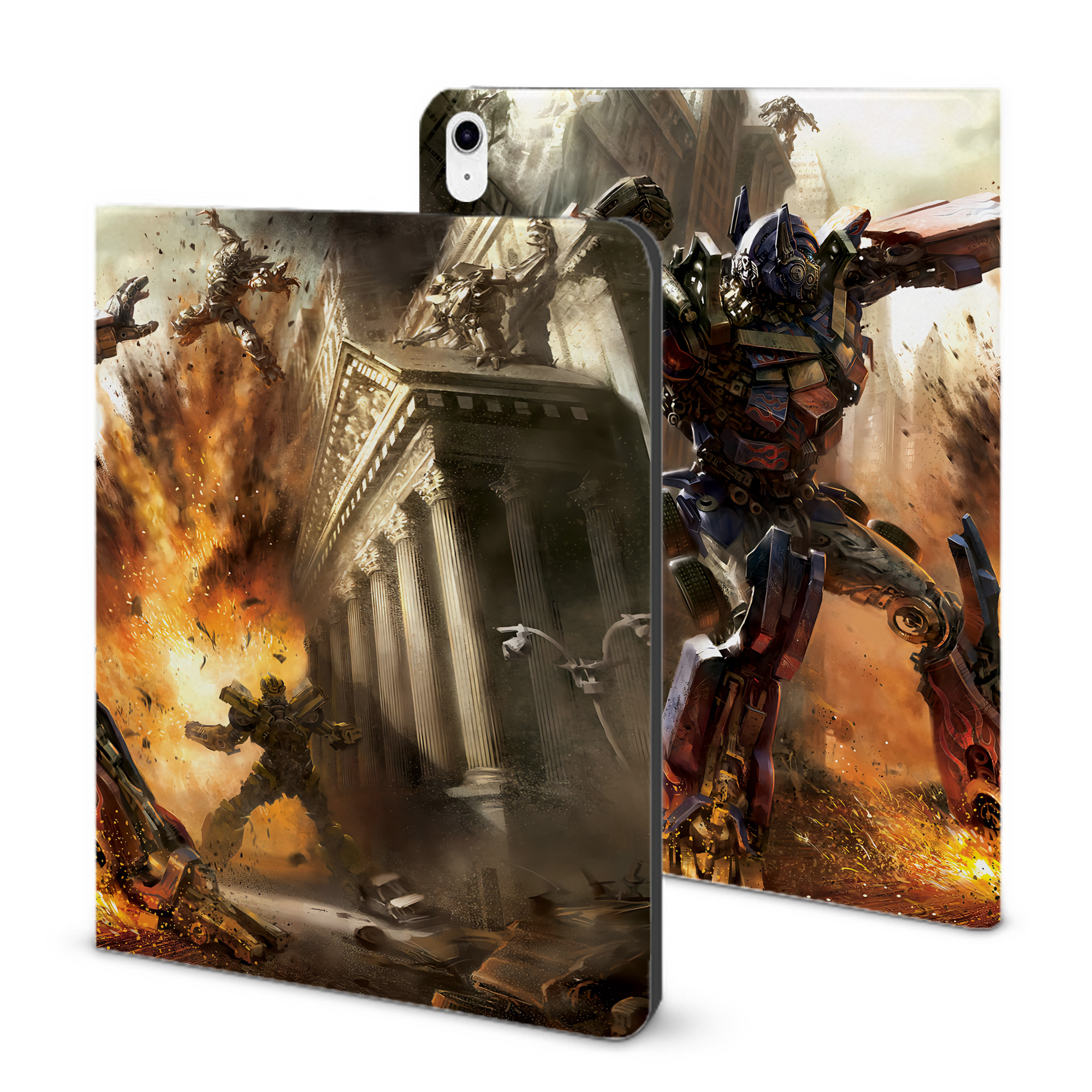 （画像用） Transformers トランスフォーマー IPad ケース ブック型 PUレザー TPU 耐衝撃 軽量 薄型 ペン収納なし 全面保護 IPad 各モデル対応